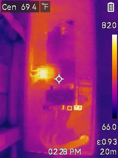 Thermal imaging scan of a home